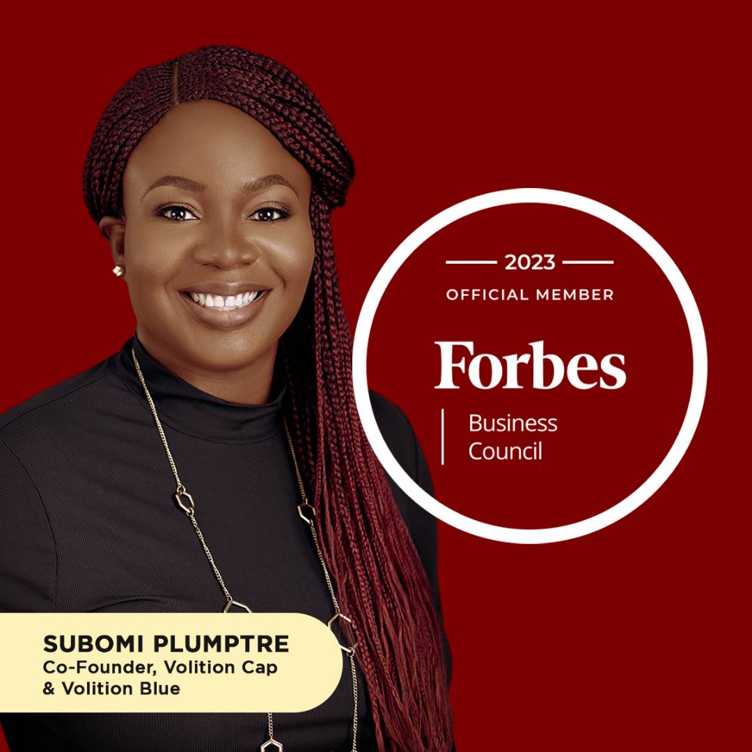 Volition Cap Co-Founder, Subomi Plumptre, Joins Forbes A-list